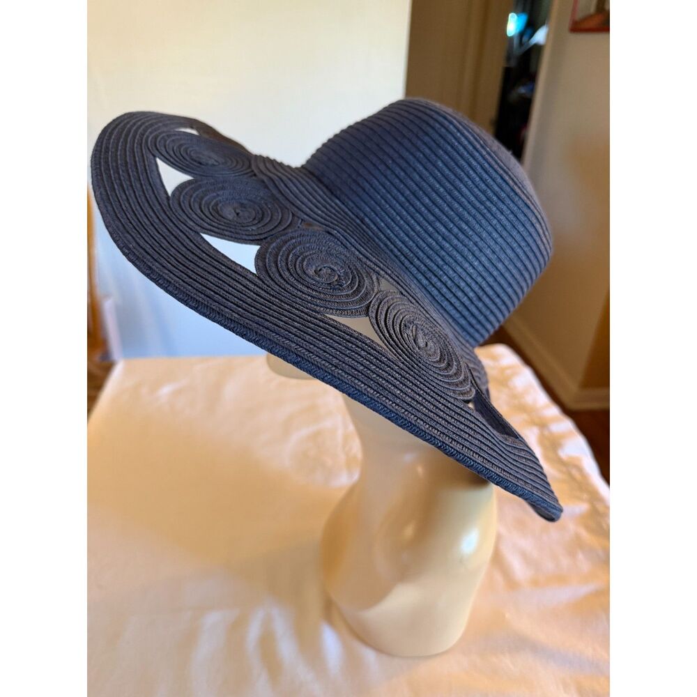 NWOT Magid Hats Laser Cut Blue Extra Wide Brim Sun Hat 23" M/L